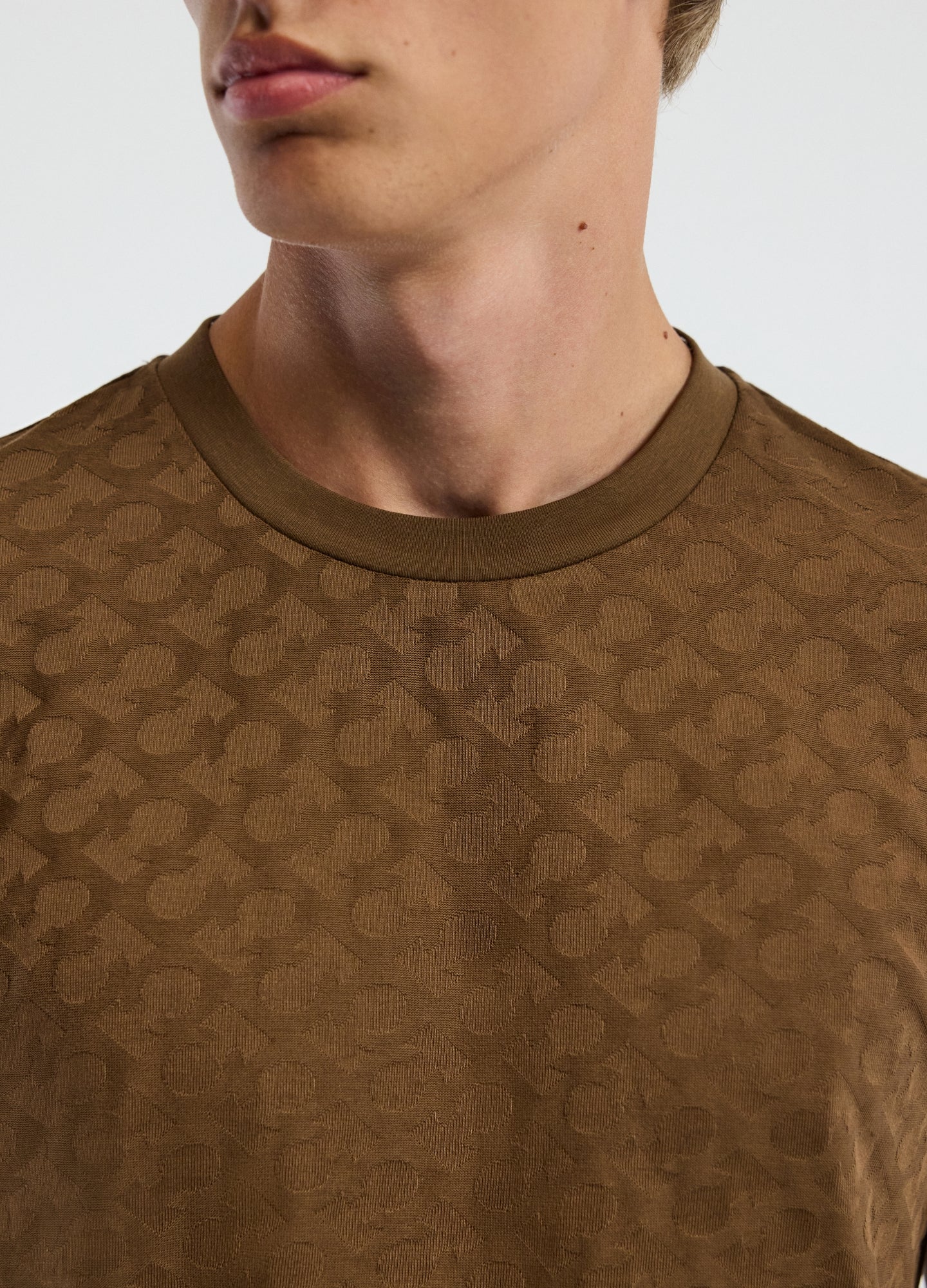 CALIBRE Jacquard T-shirt Toffee