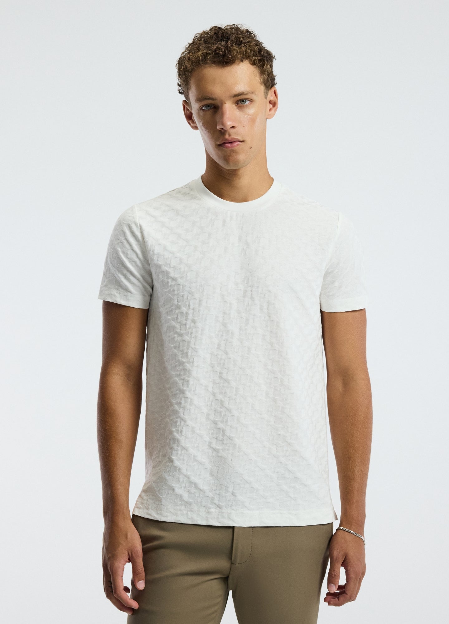 CALIBRE Jacquard T-shirt White