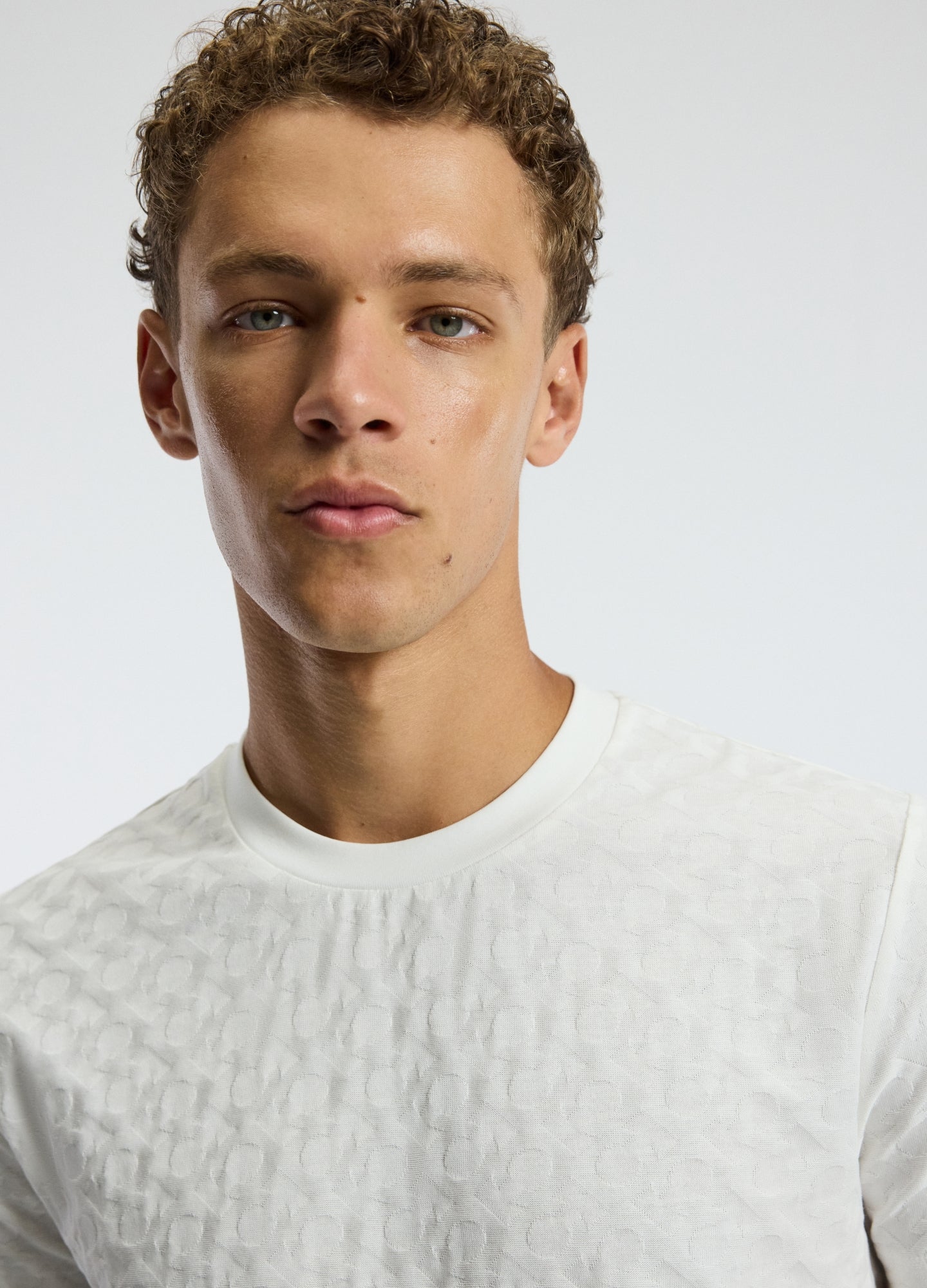 CALIBRE Jacquard T-shirt White