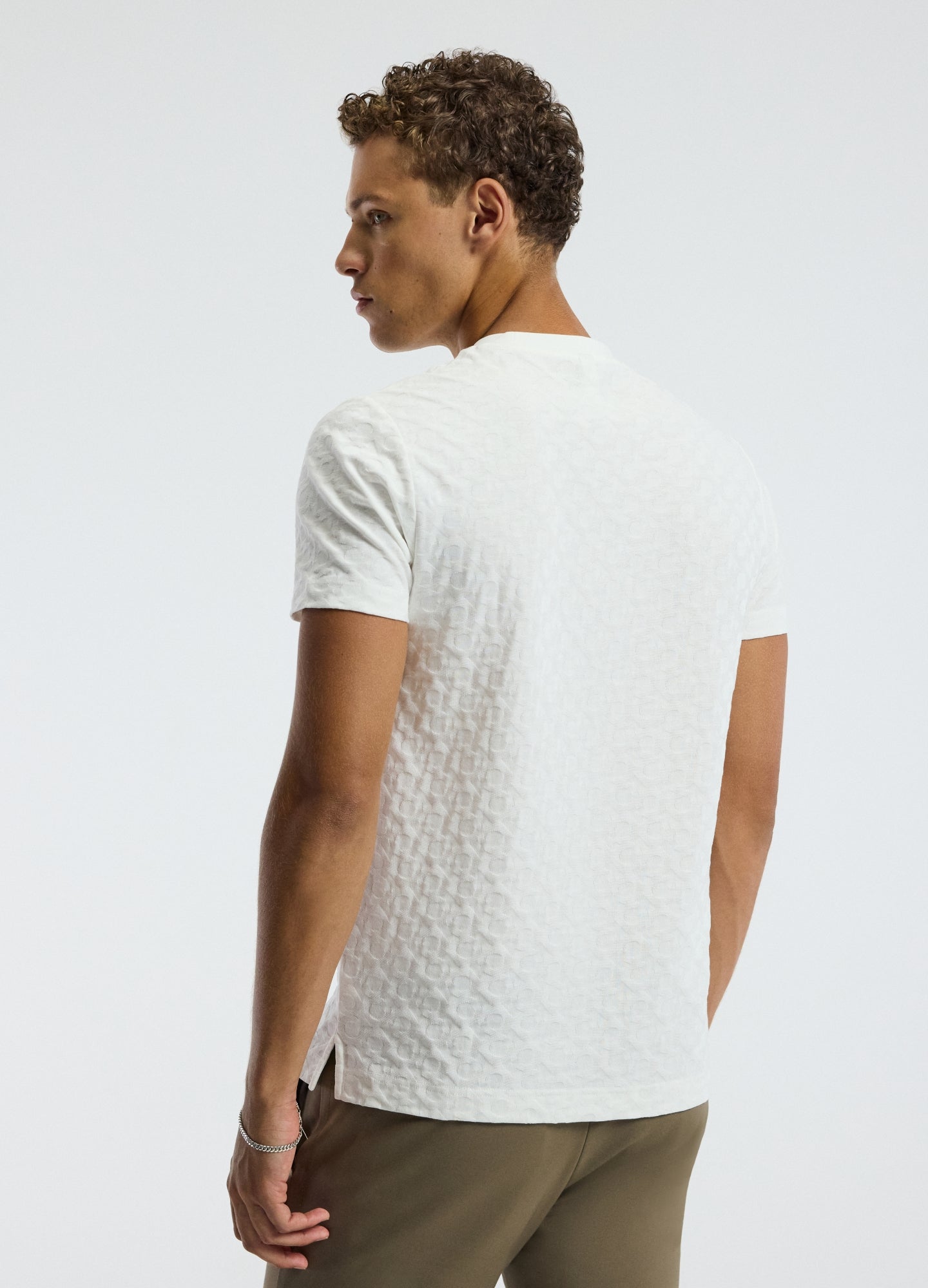CALIBRE Jacquard T-shirt White