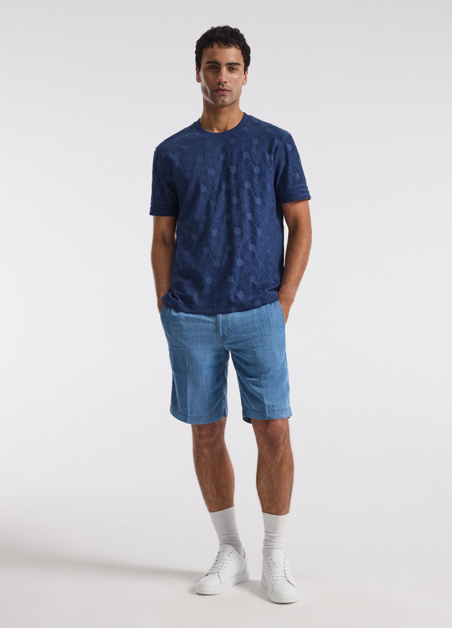 Plush Terry Logo T-shirt Blue
