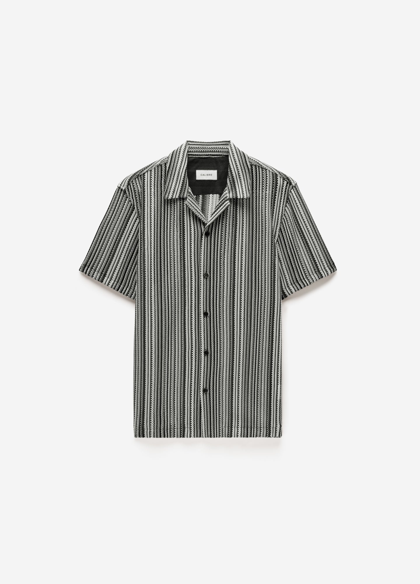 Mesh Stripe Shirt Black