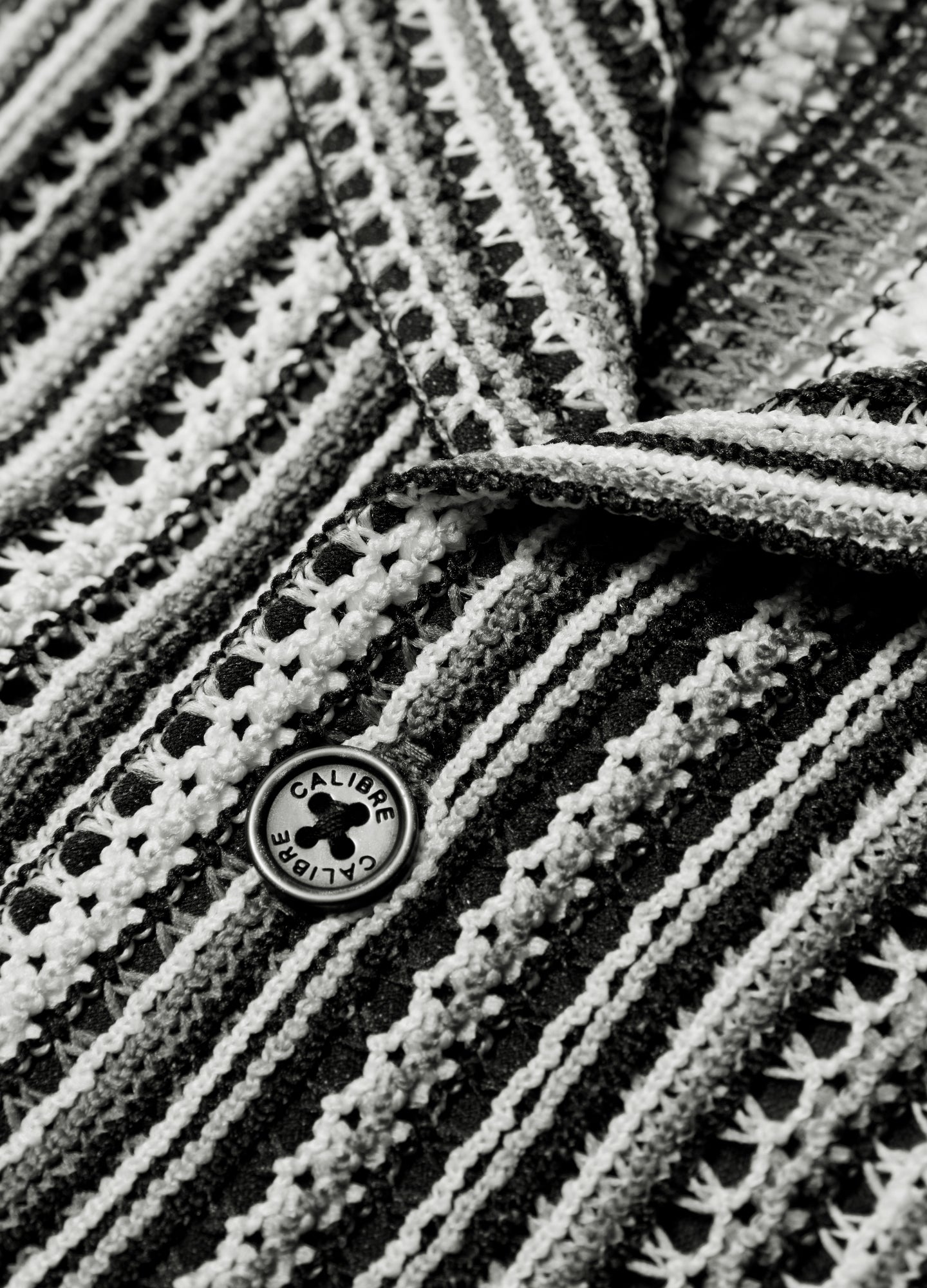 Mesh Stripe Shirt Black