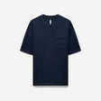 Embossed Logo Short Sleeve Sweat Top Mid Blue
