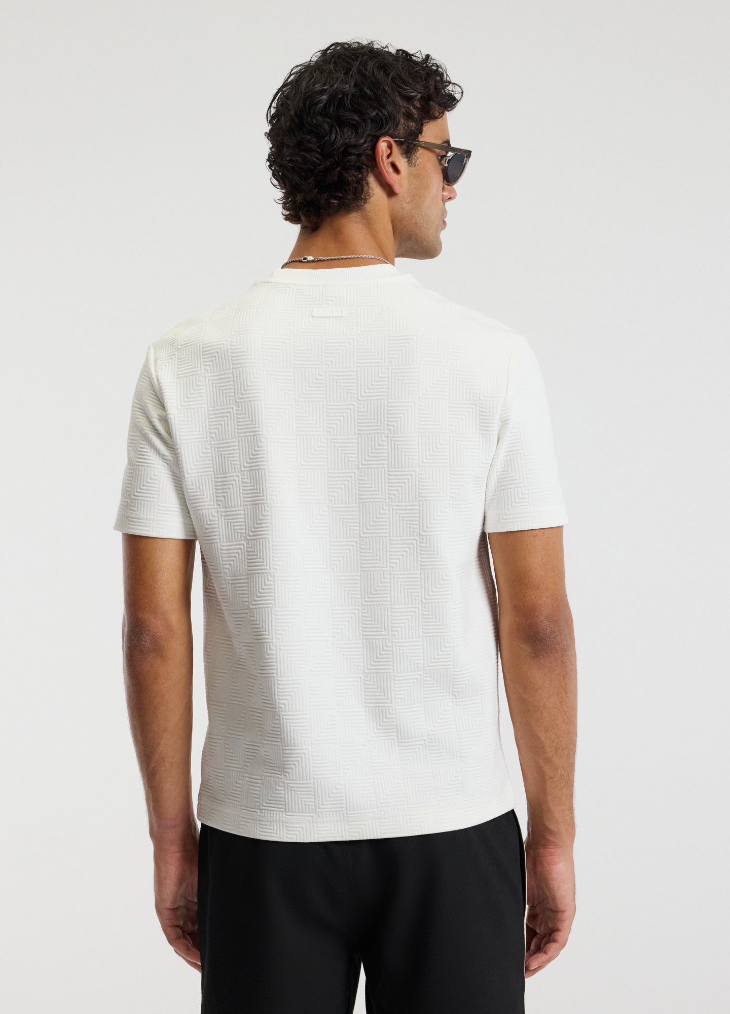 Relaxed Textured T-shirt Ivory
