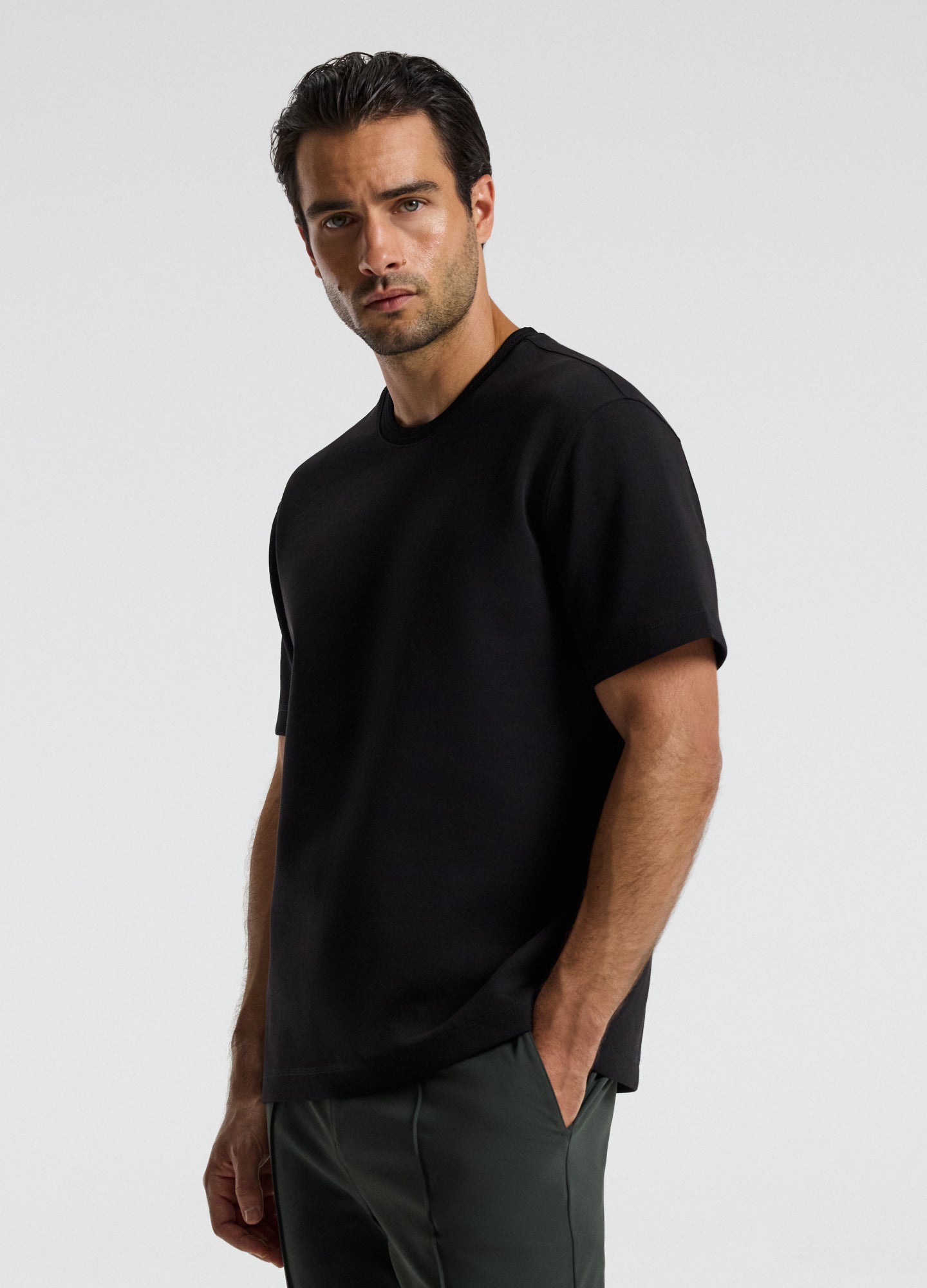 Relaxed Double Knit T-shirt Black