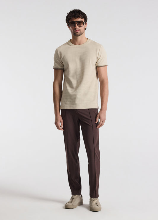 Ombre Cuff Jacquard T-shirt Natural