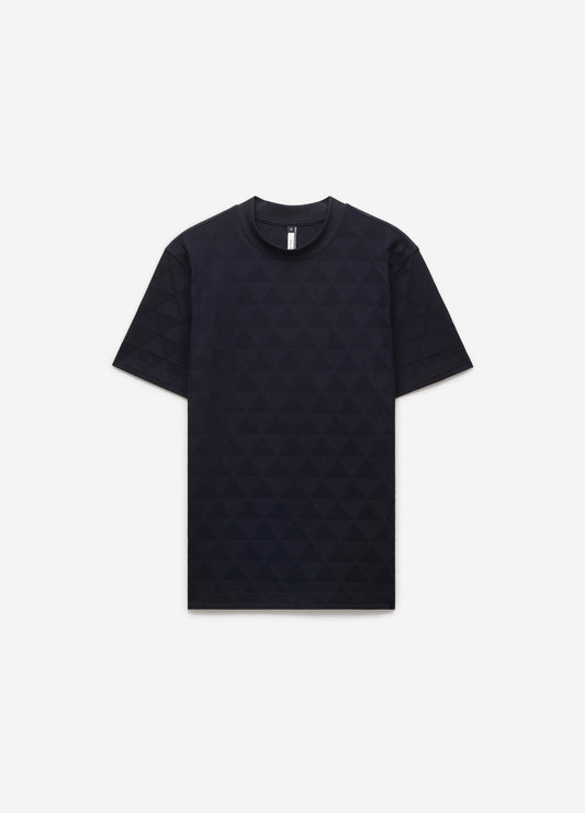 Geometric Jacquard T-shirt Navy