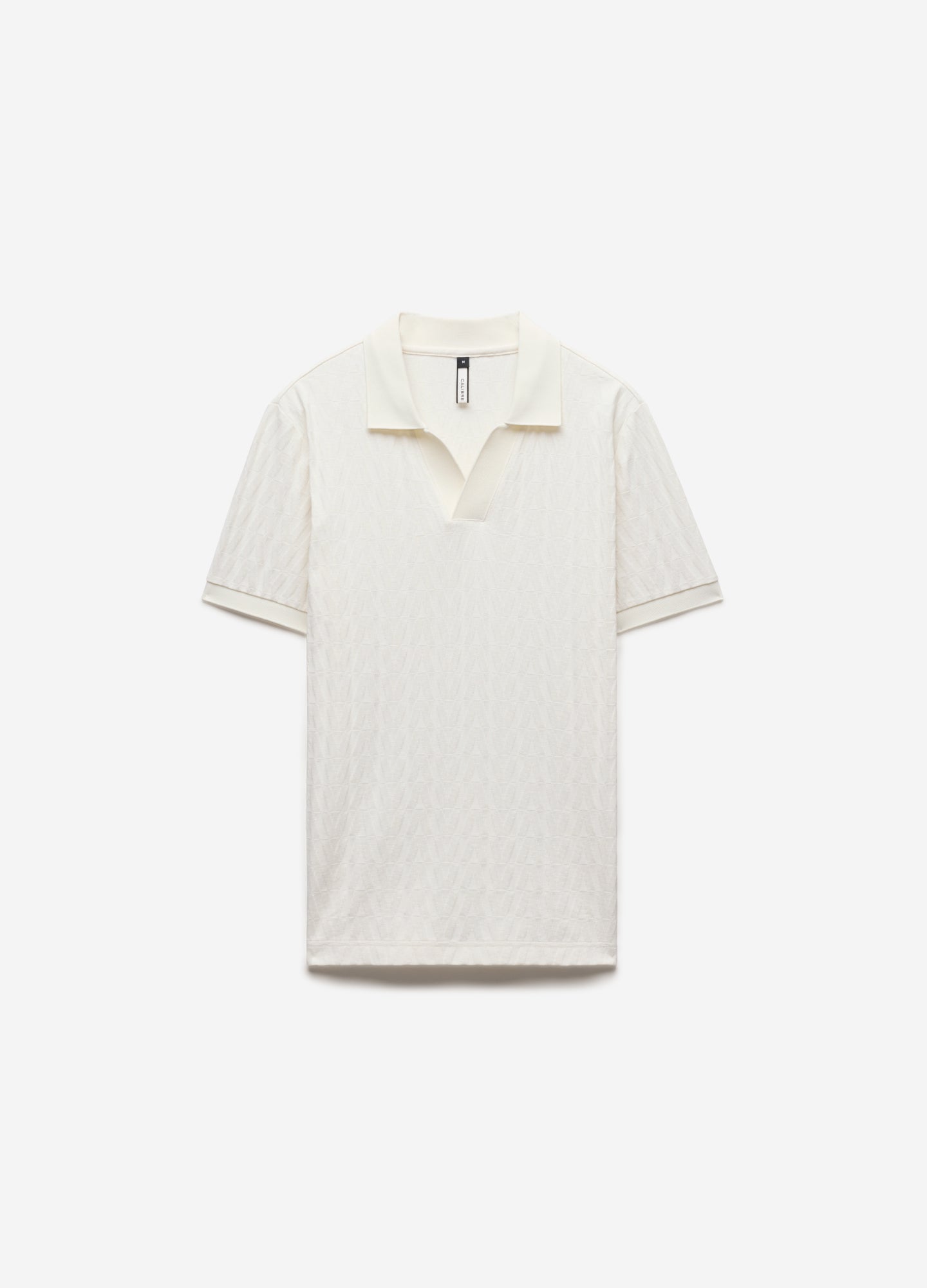 Chevron Jacquard Polo Cream