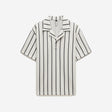 Loose Fit Stripe Cuban Collar Polo Sand