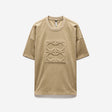 Loose Fit Suede Look T-shirt Tan