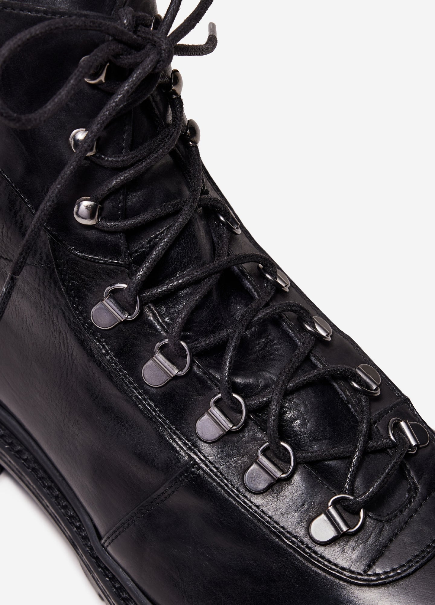 Leather Hiking Boot Black