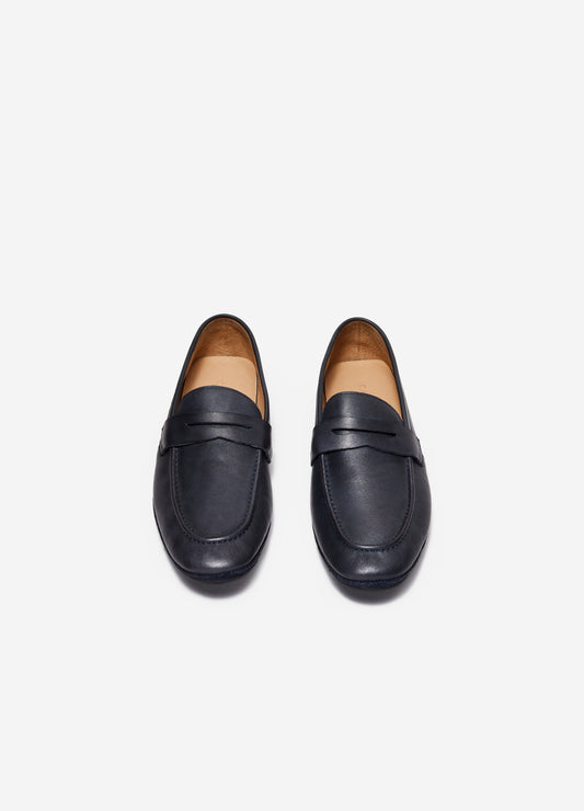 Rubber Sole Loafer Navy