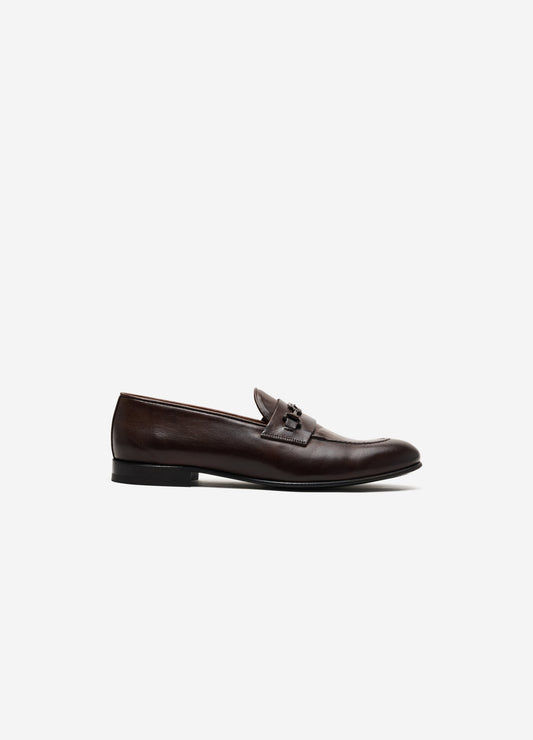 Monogram Leather Loafer Tan Dark