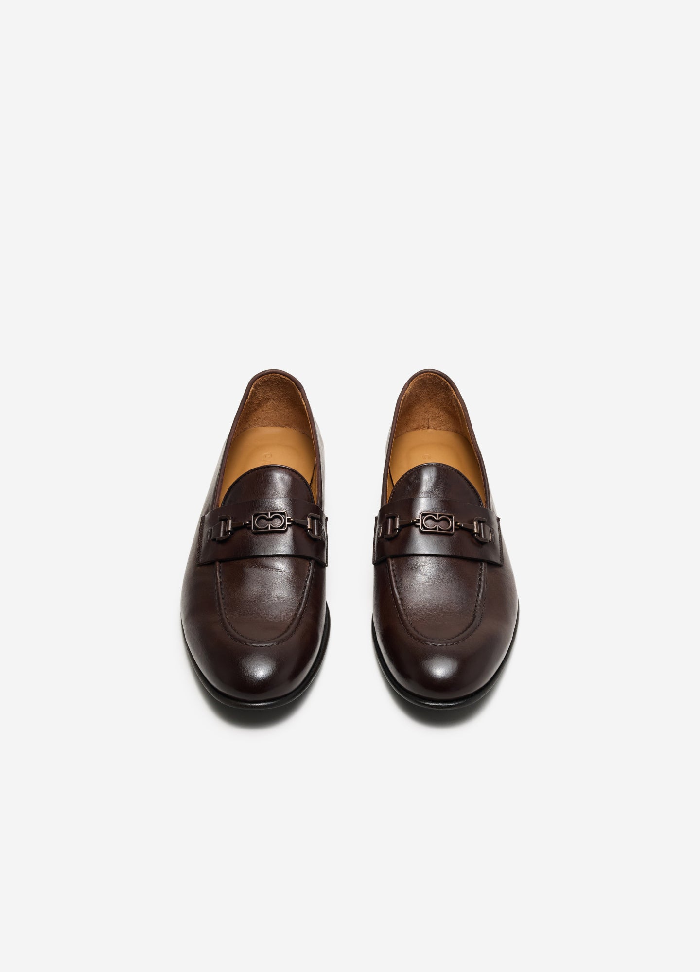 Monogram Leather Loafer Tan Dark