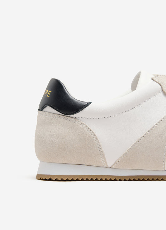 Low Profile Leather Sneaker White Combo