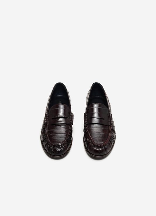 Handmade Eel Leather Loafer Burgundy