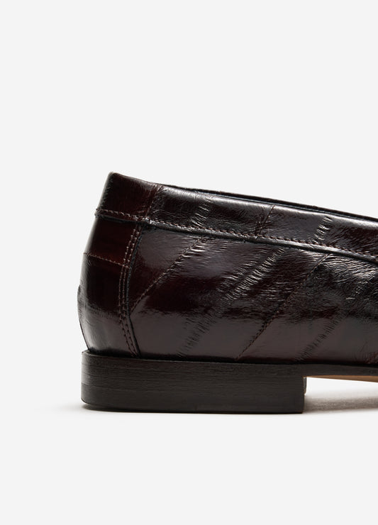 Handmade Eel Leather Loafer Burgundy
