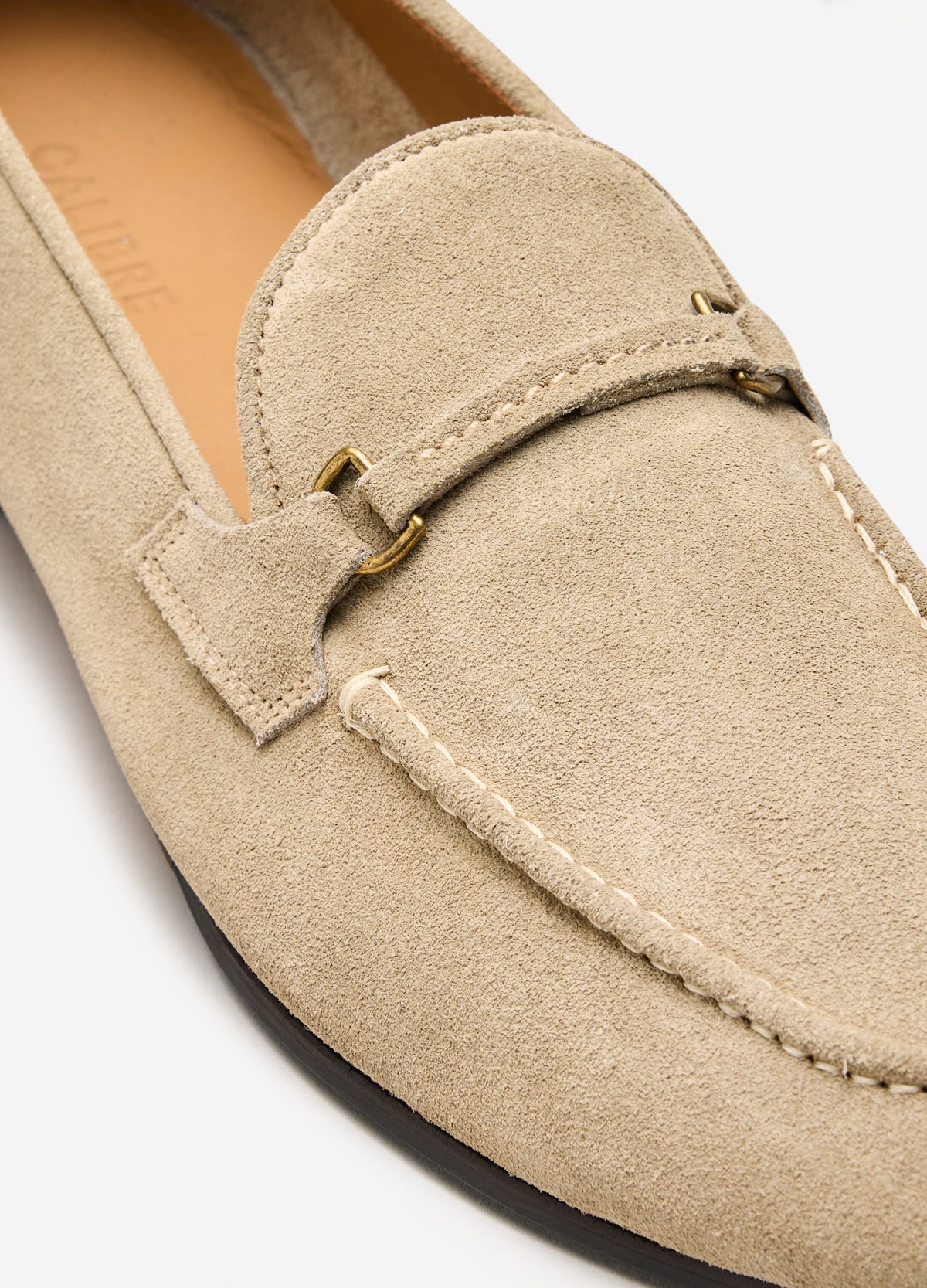 Horsebit Suede Loafer Sand