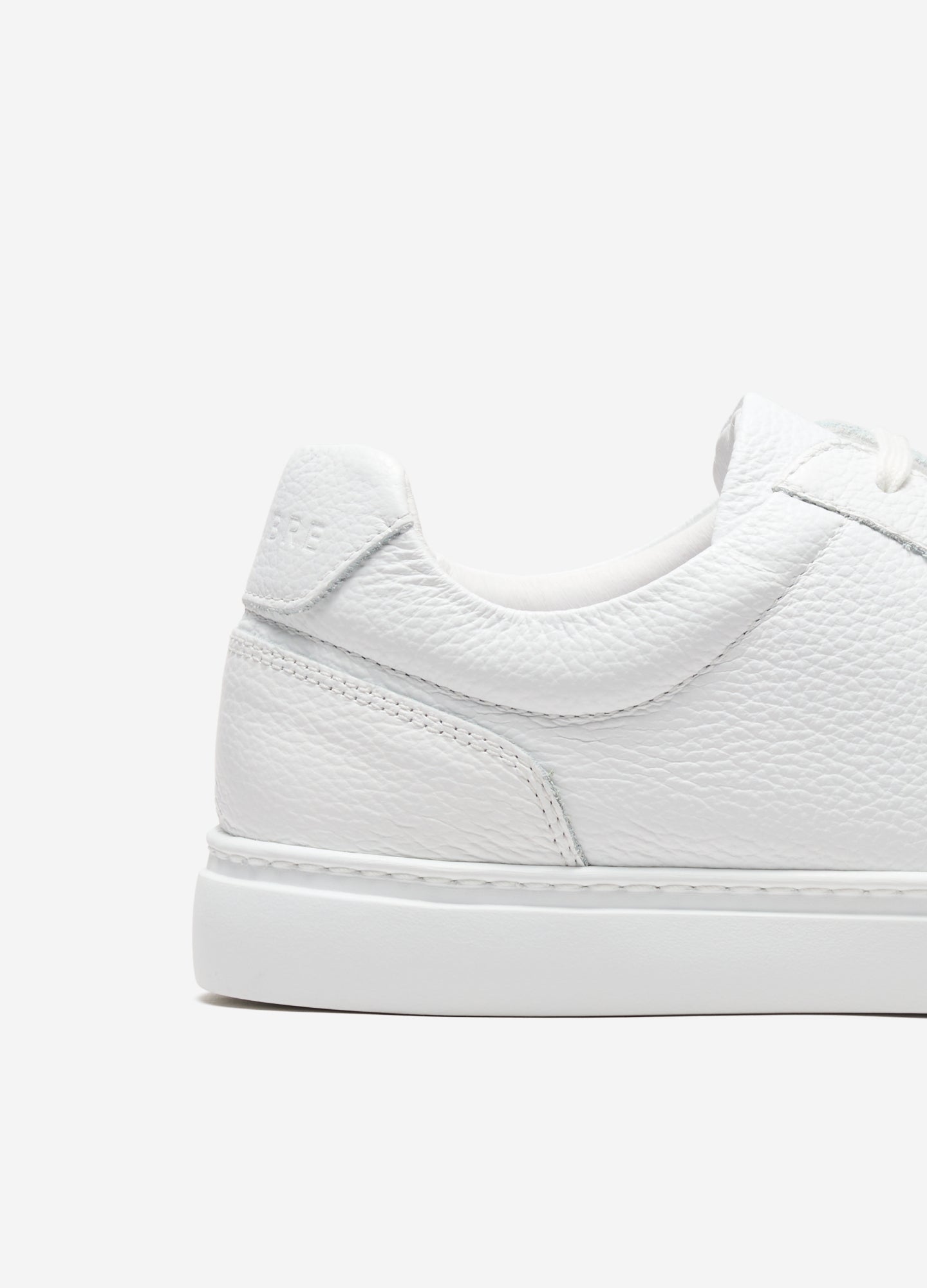 Classic Textured Leather Sneaker White