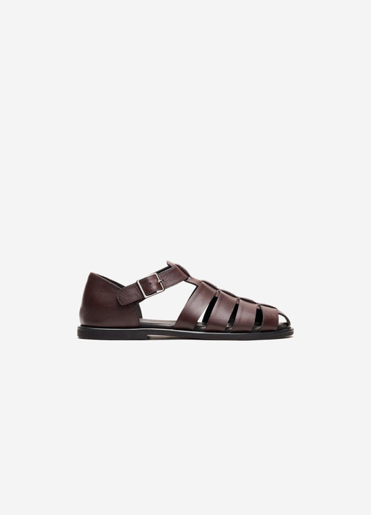 Leather Fisherman Sandal Chocolate