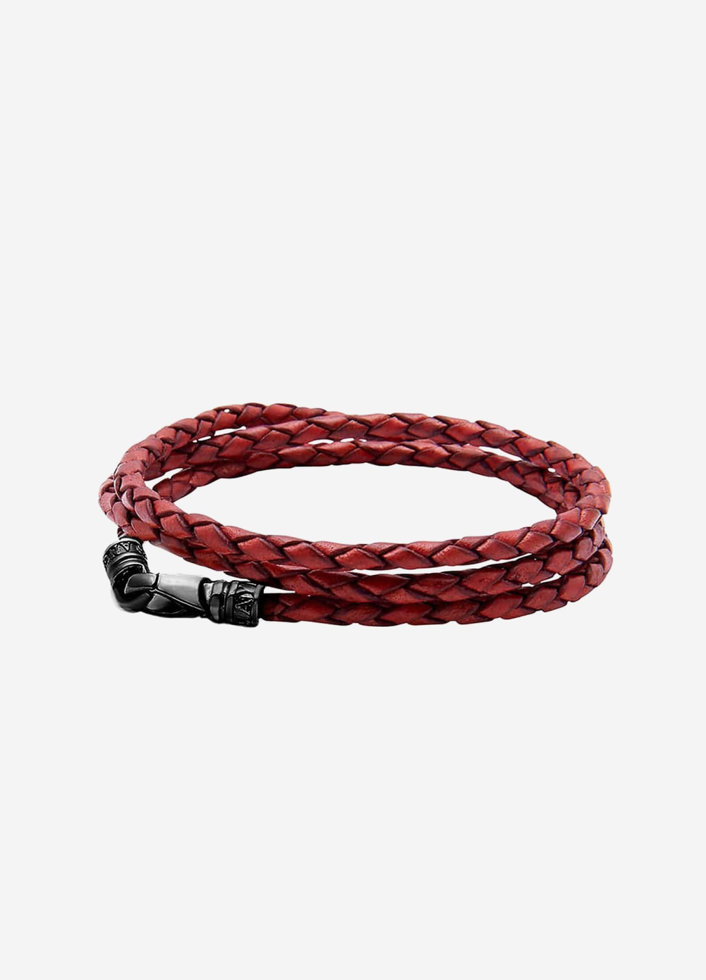 Nialaya Wrap Around Leather Bracelet Red