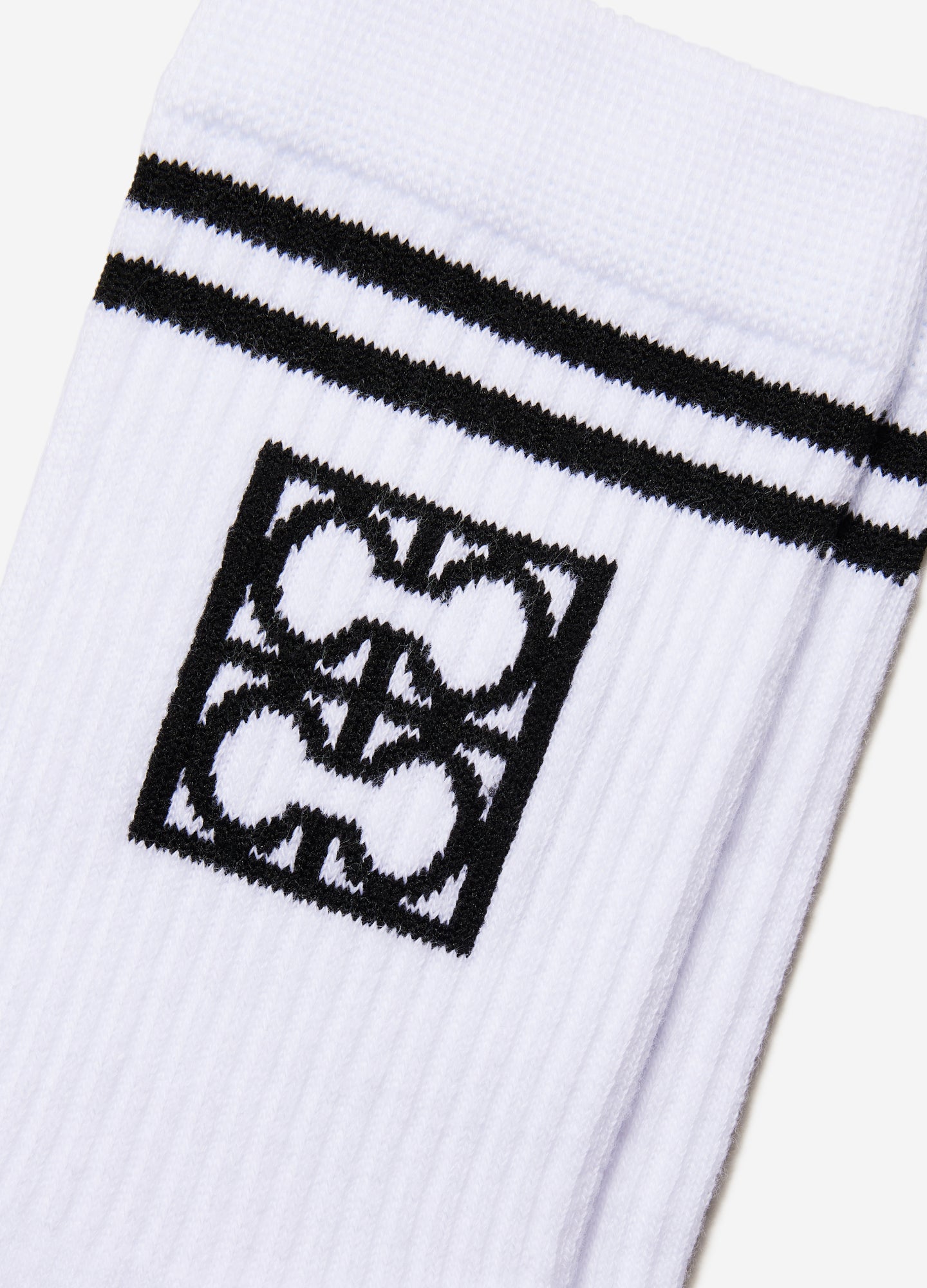 Monogram Sneaker Socks White