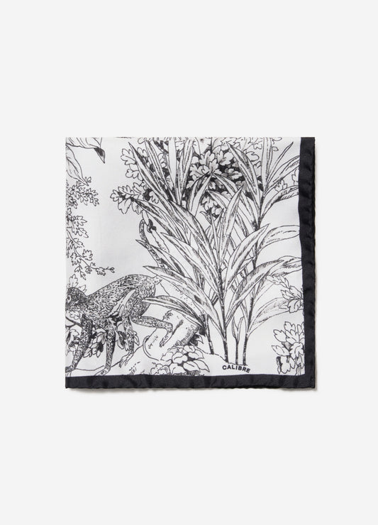Monkey Business Pocket Square White Combo