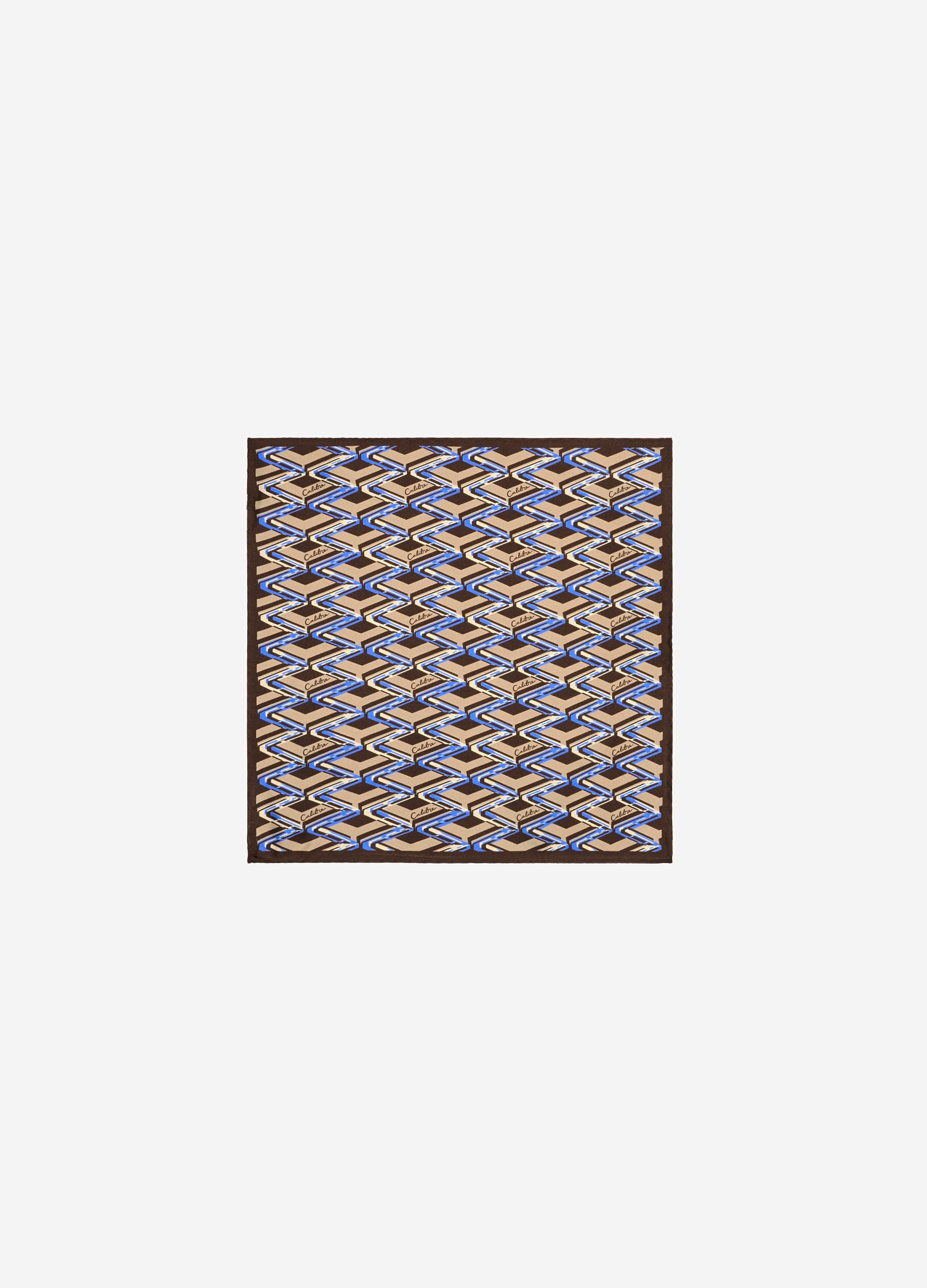 Geometric Pocket Square Chocolate