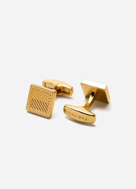 Chevron Cufflinks Gold