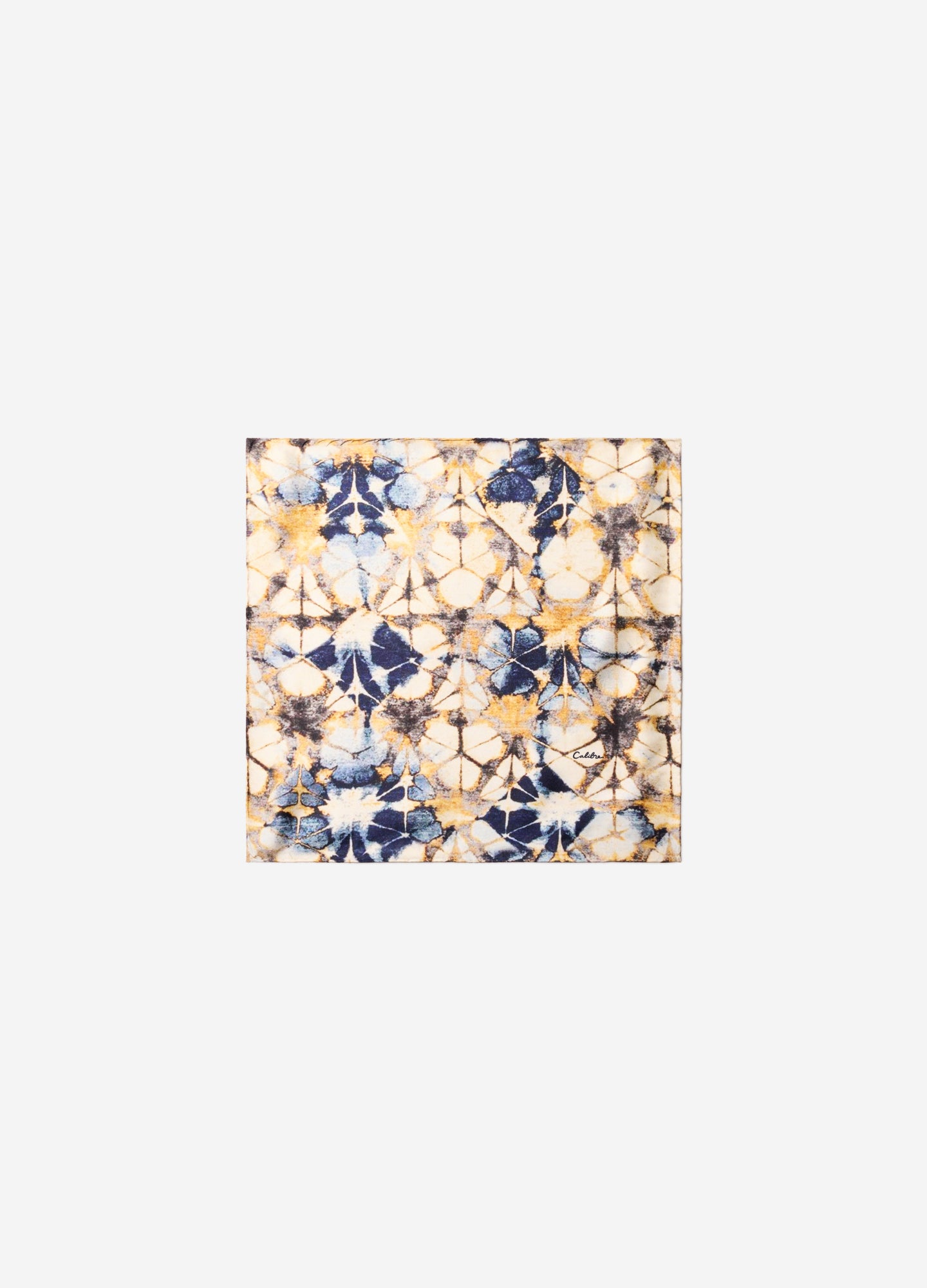 Midnight Mosaic Silk Pocket Square Rust Combo
