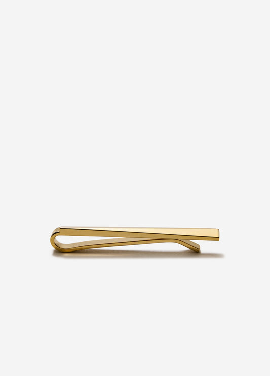Wave Tie Bar Gold