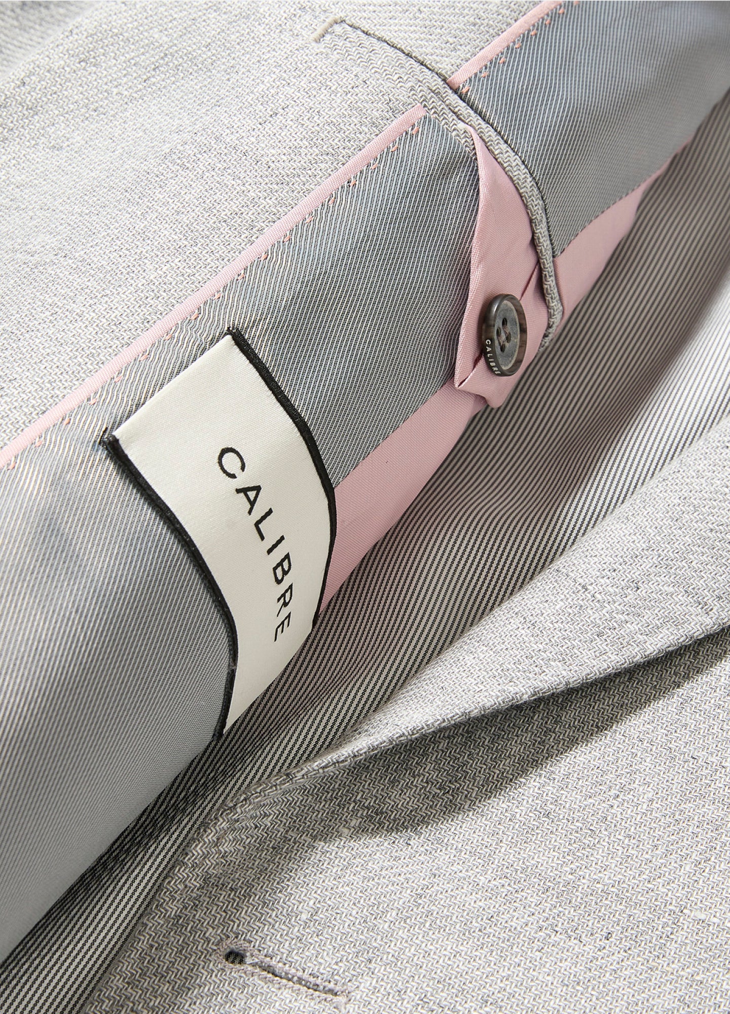 Linen Cotton Textured Twill Blazer Silver