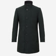 Funnel Neck Melton Coat Dark Green