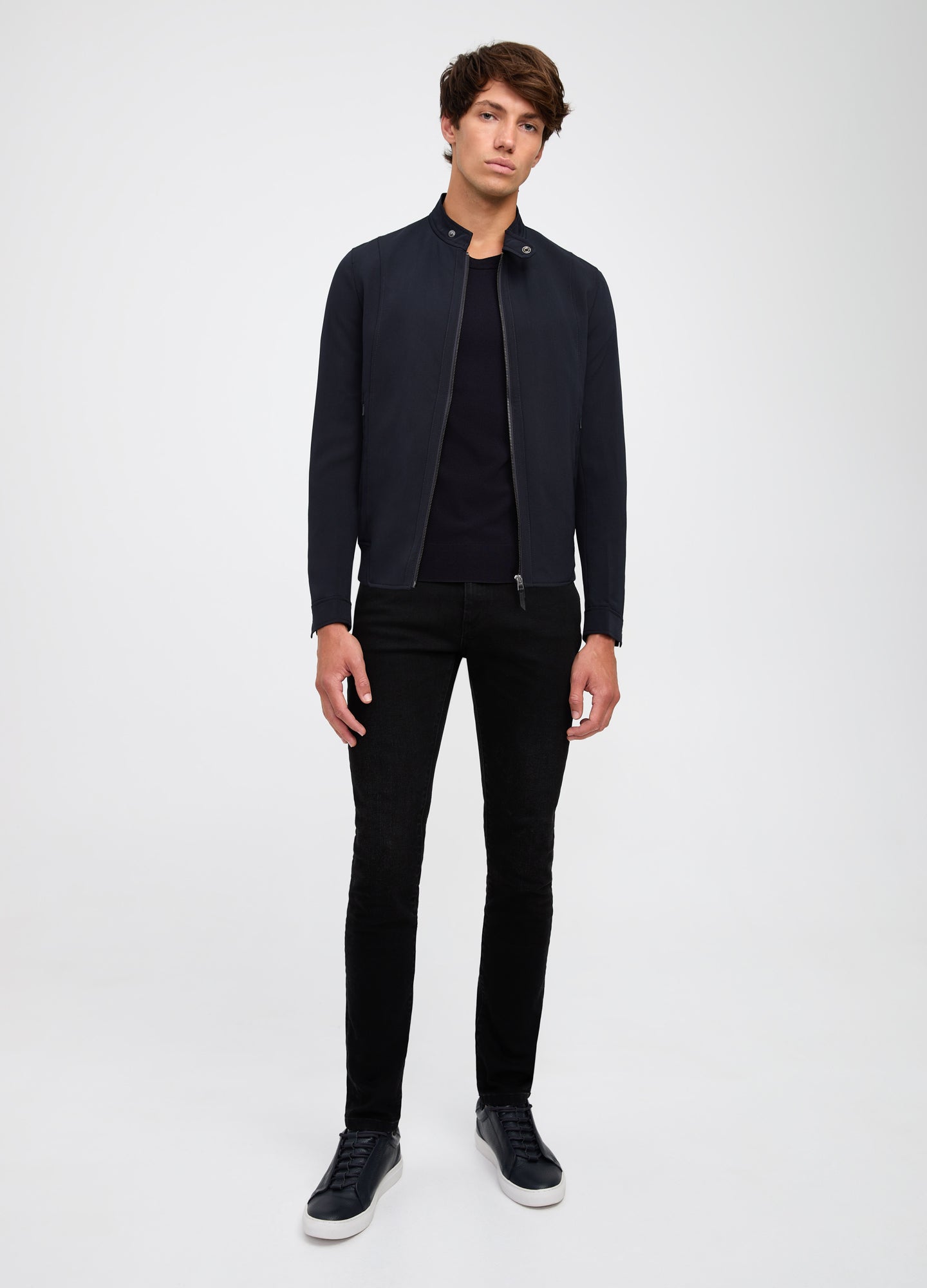 Tech Wool Harrington Jacket Navy