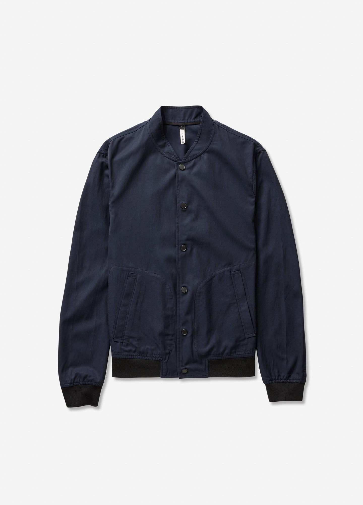 Tech Cotton Bomber Jacket Navy