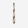 Rough Stripe Regular Tie Khaki Combo