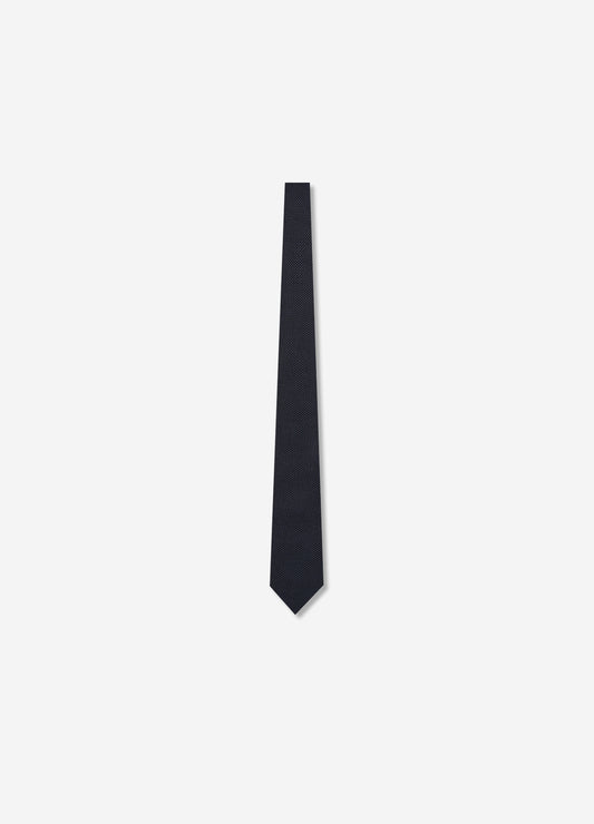 Silk Knitted Tie Navy