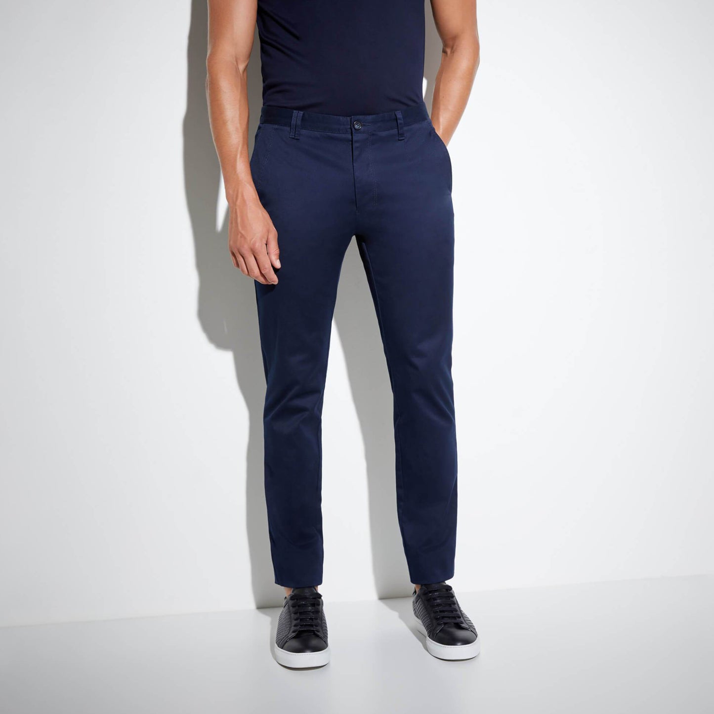 Slim Fit Cotton Stretch Twill Chinos Royal