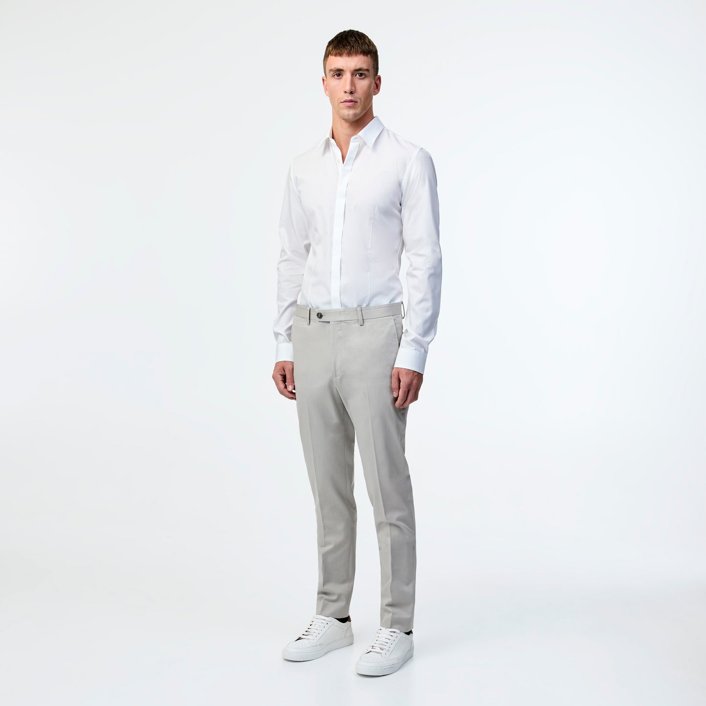 Twill Stretch Cotton Pant Neutral