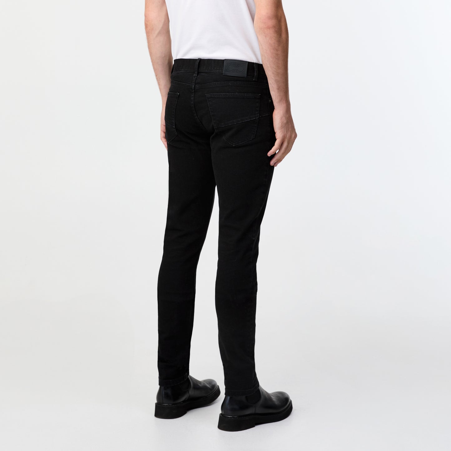 Skinny Fit Washed Denim Jeans Black