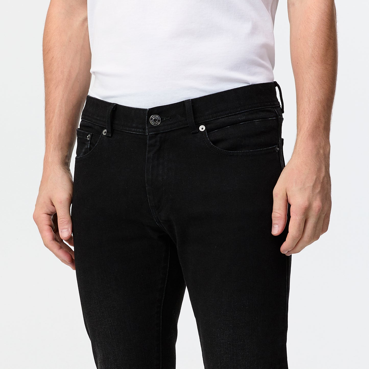 Skinny Fit Washed Denim Jeans Black