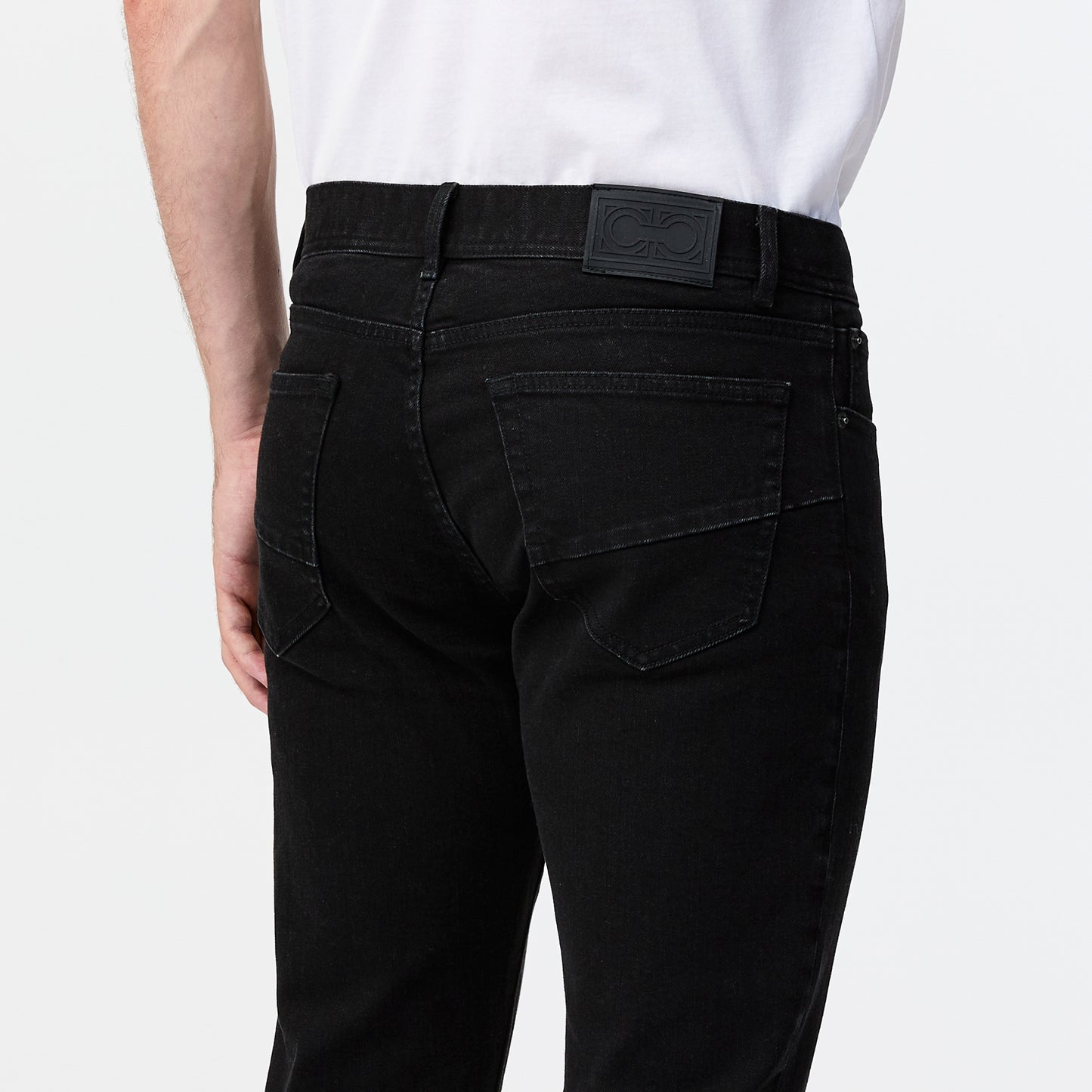 Skinny Fit Washed Denim Jeans Black