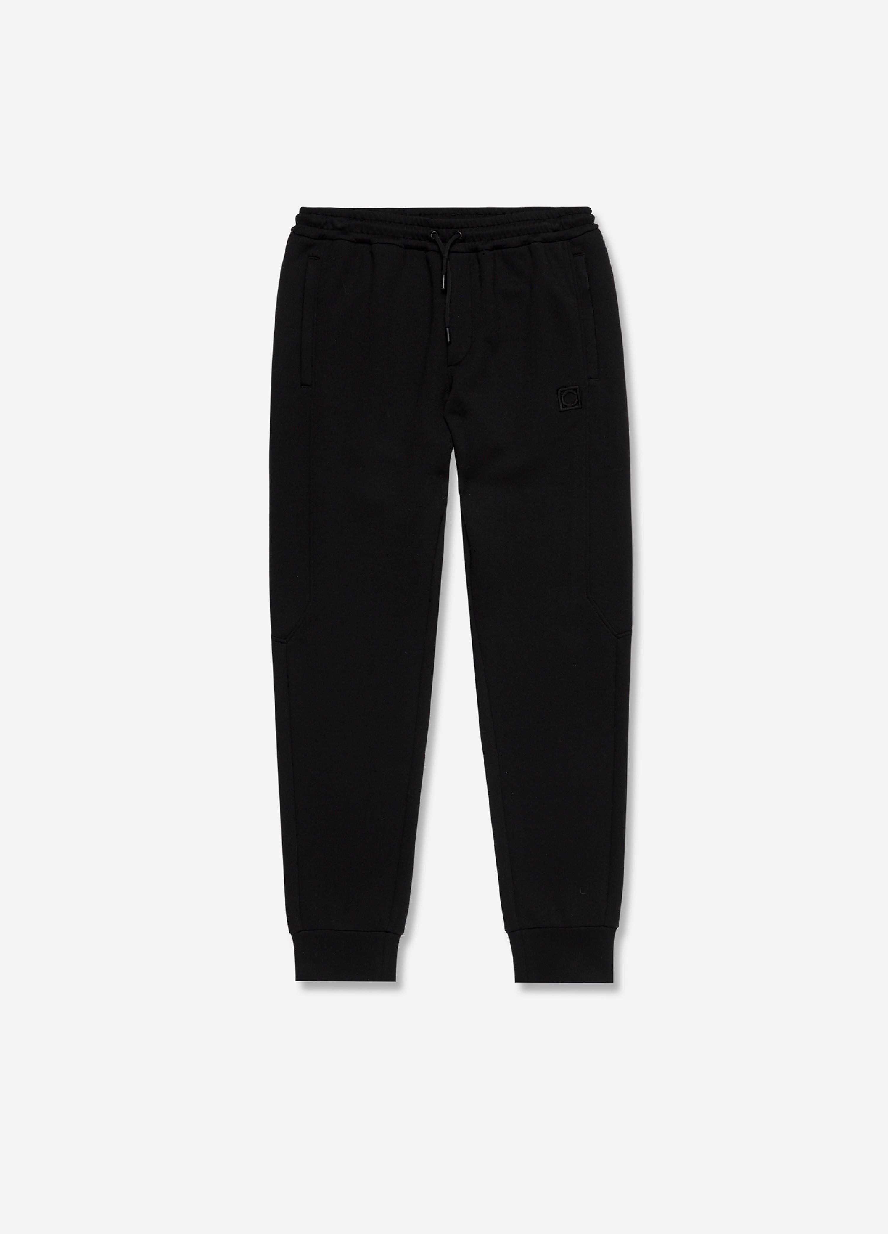 Black cuffed sweatpants sale