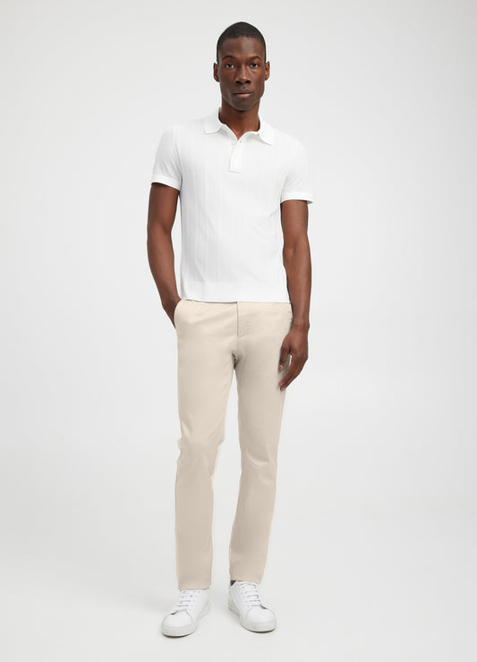 Slim Fit Cotton Stretch Chinos Almond