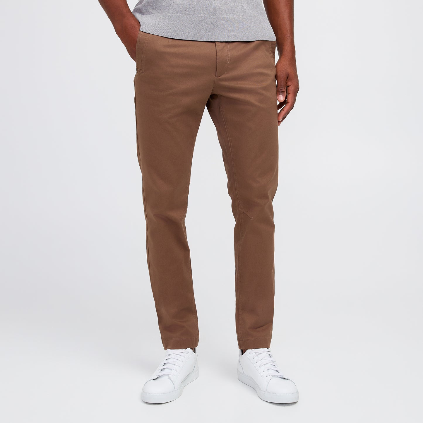Slim Fit Cotton Stretch Chinos Mocha