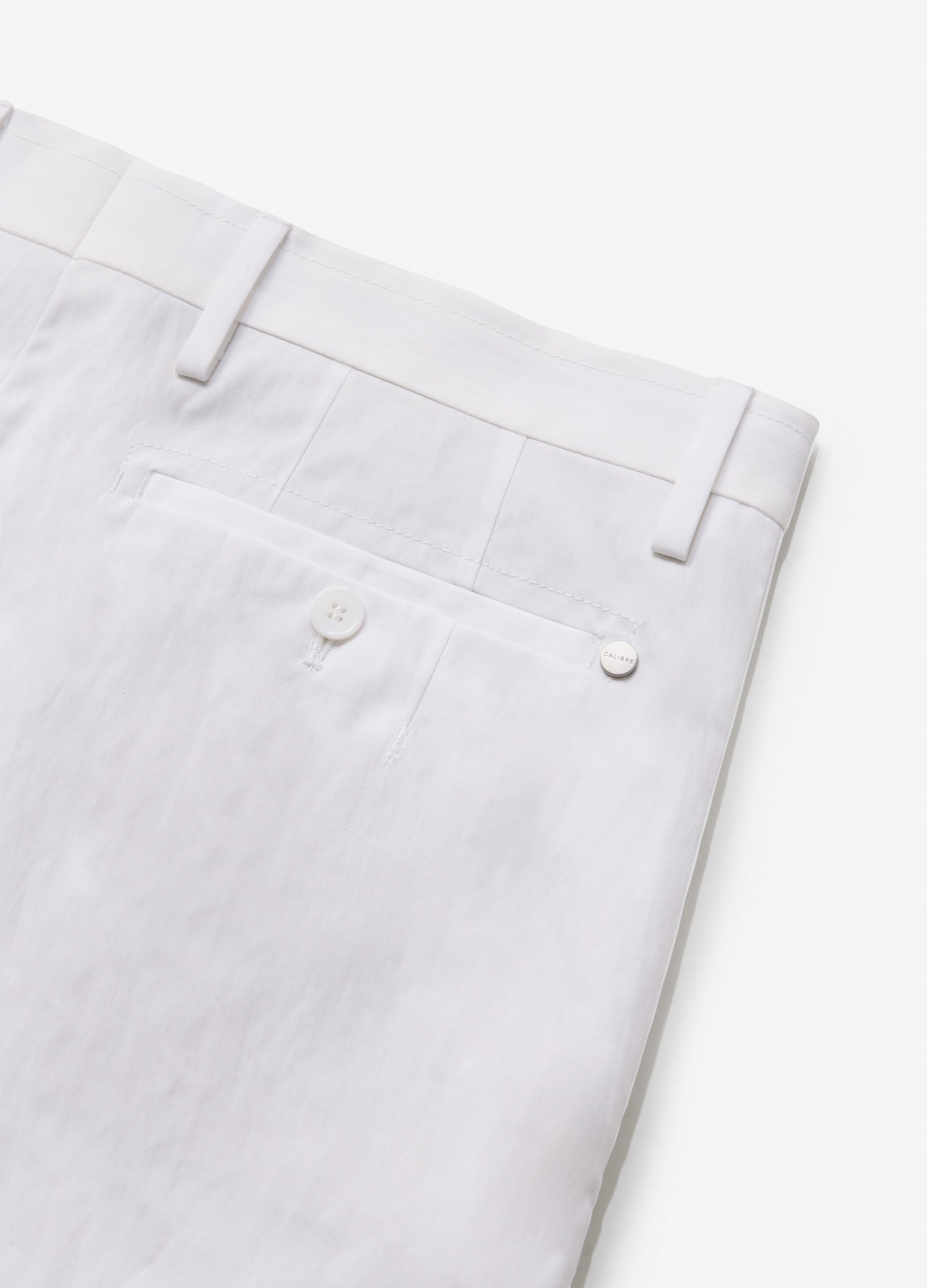 Textured Tech Cotton Shorts White