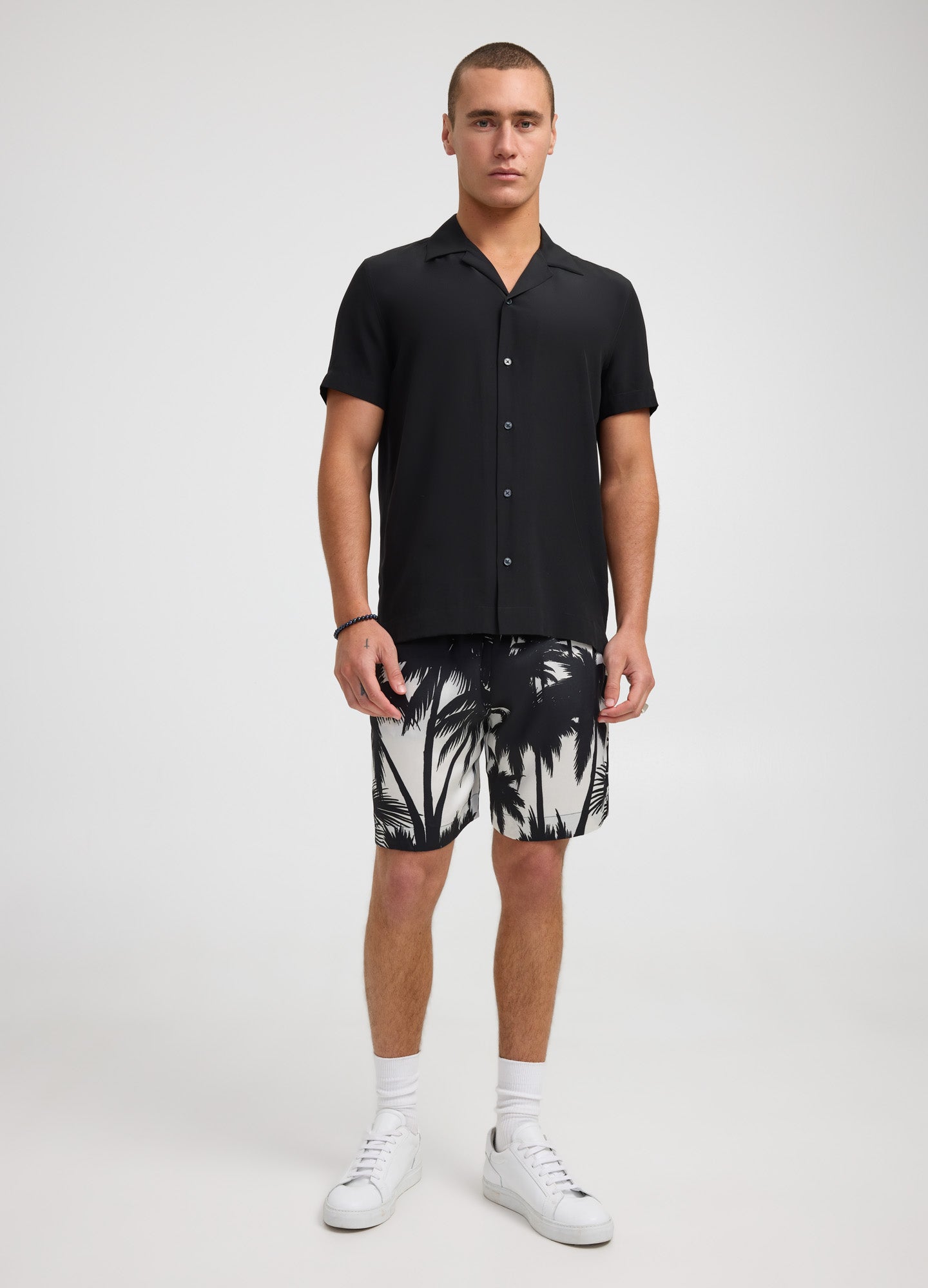 Palm Springs Print Shorts Off White