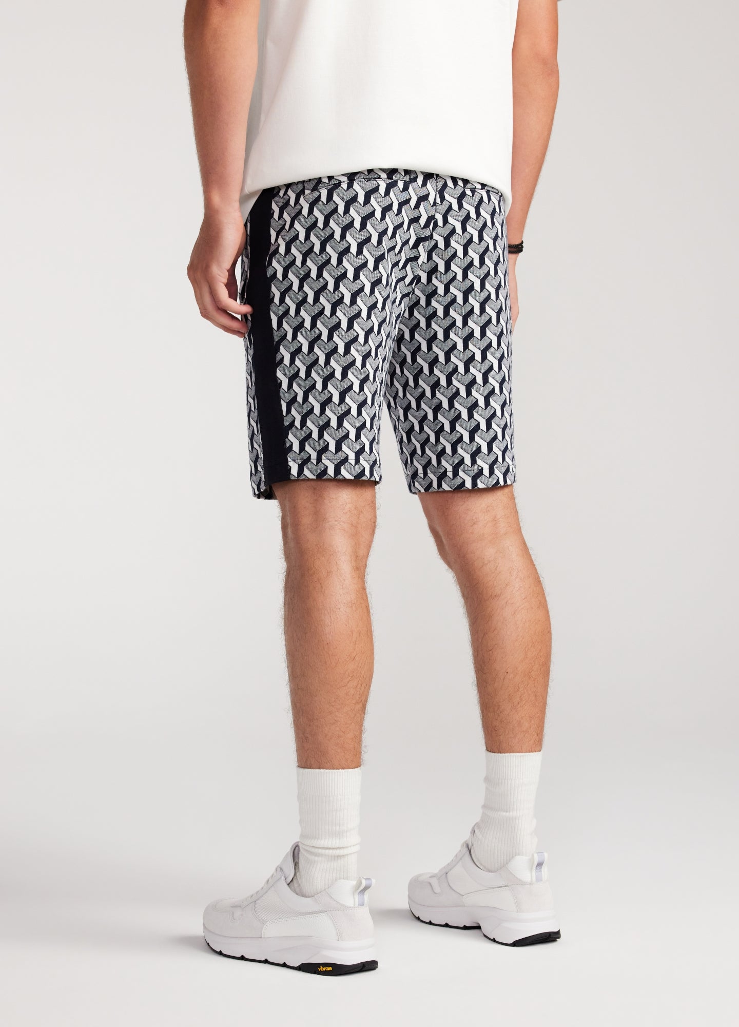 Jacquard Sweat Shorts Navy