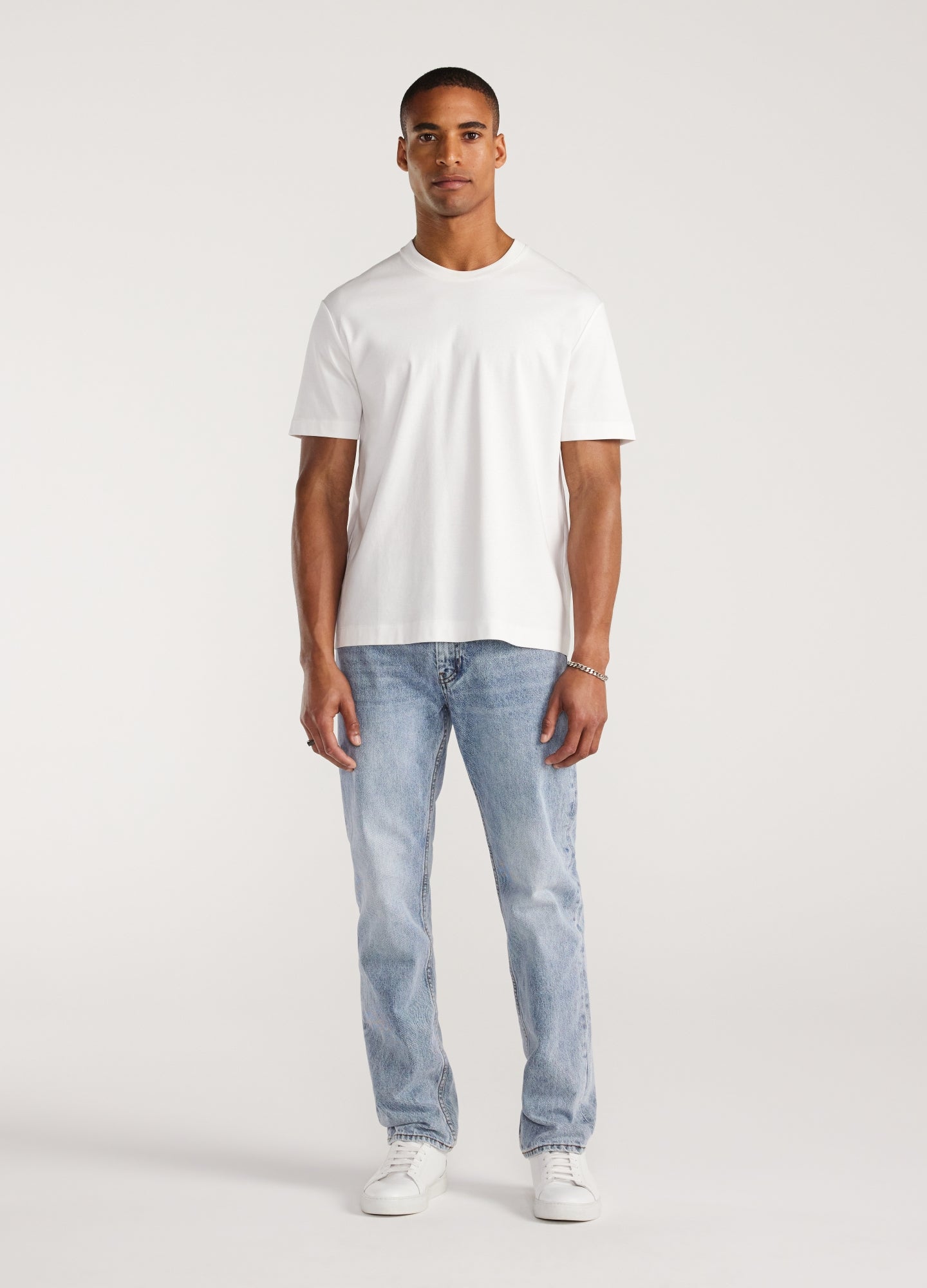 Straight Leg Denim Jeans Light Blue